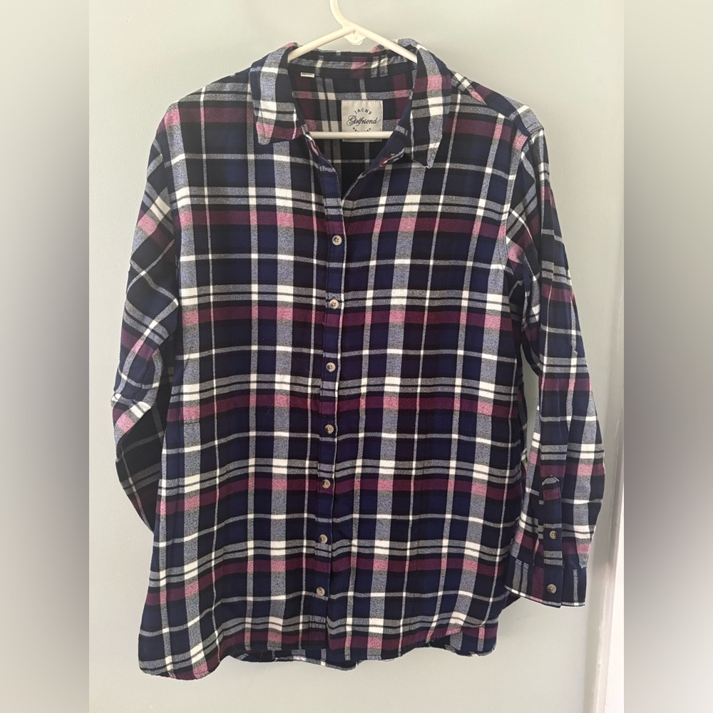 Plaid Button-Up Shirt